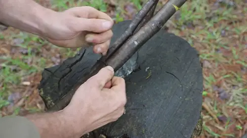 cooking tripod lashing